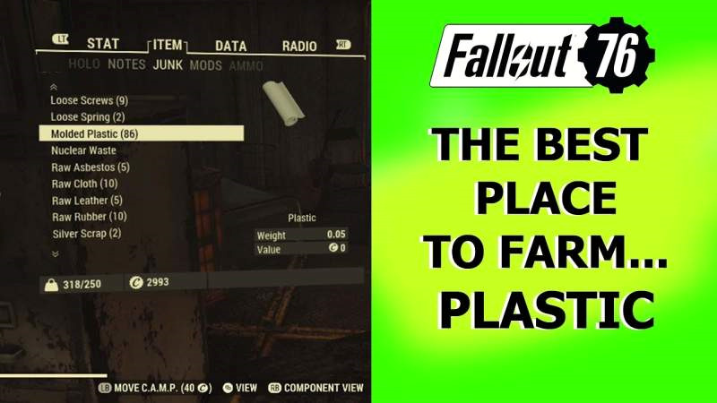 выращивание пластика в Fallout 76